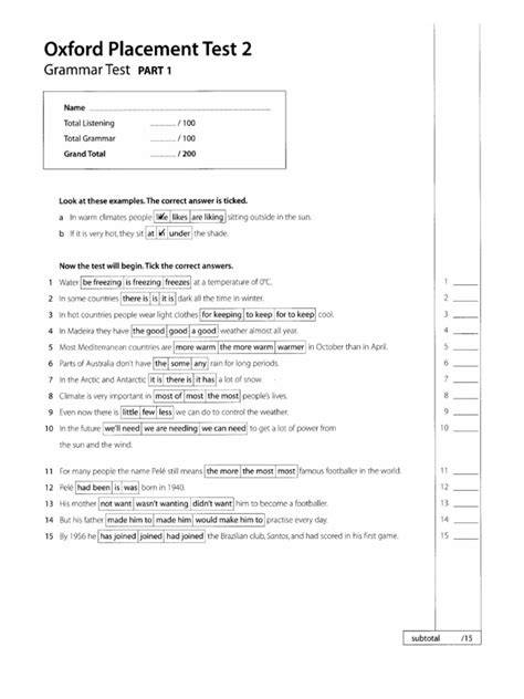 oxford placement test 2