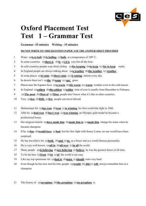 Oxford Placement Test 2 Answer Key Ebook Lincolnrestler