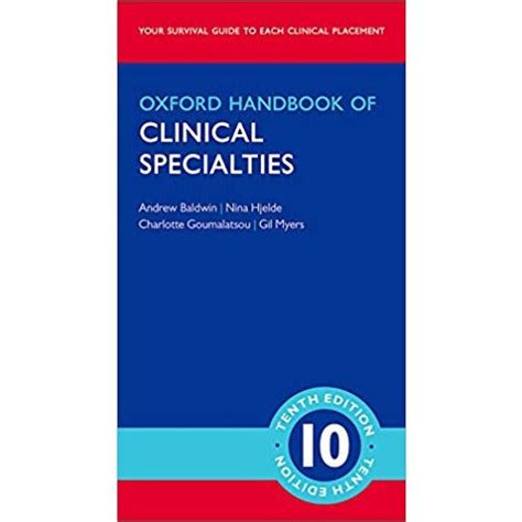 Download Oxford Handbook Of Clinical Specialties 10 E Flexicover Oxford Medical Handbooks 