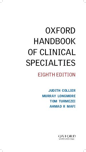 Download Oxford Handbook Of Clinical Specialties 8Th Edition Free Download 
