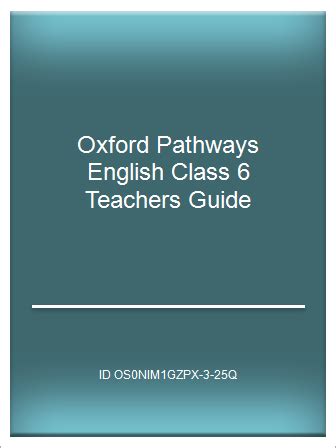Download Oxford Pathways Teacher S Guide 