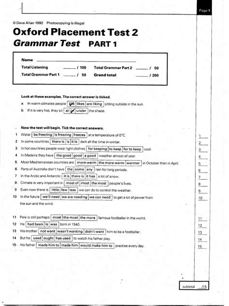 Read Oxford Placement Test 3 B1 Englishservice 