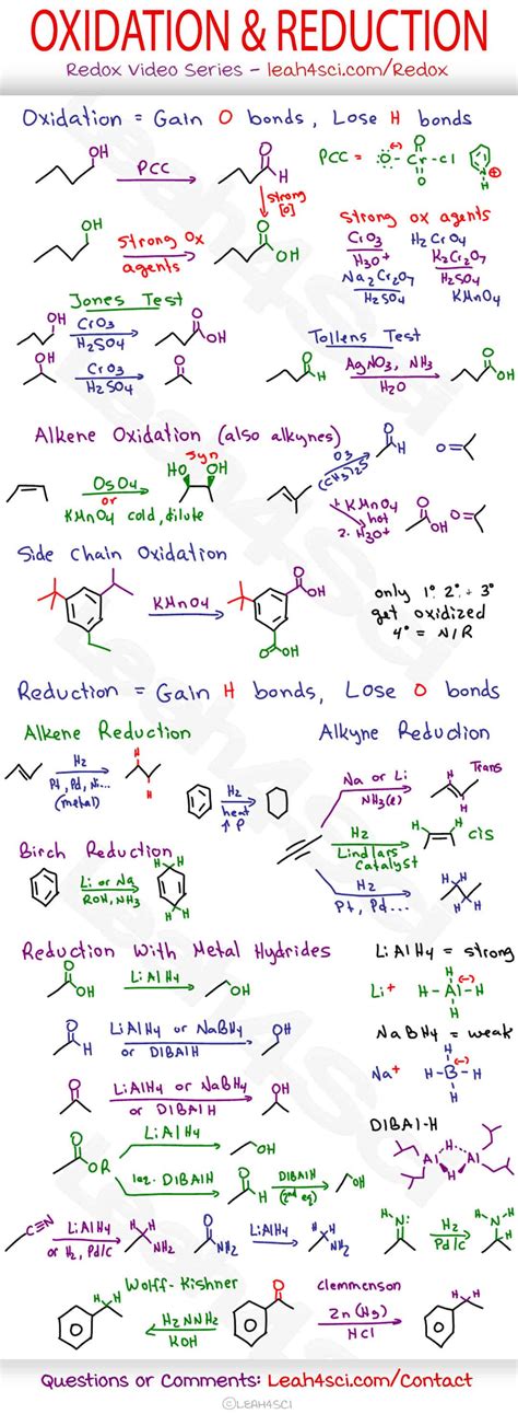 oxidation and reduction study guide answers
