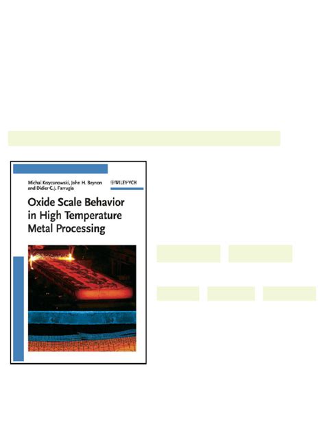 Oxide Scale Behavior In High Temperature Metal Processing