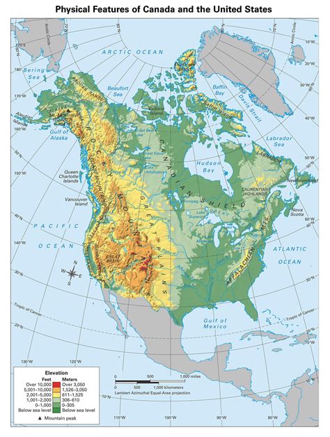 Oyohr Reiseimweb De North America Physical Map Worksheet - North America Physical Map Worksheet