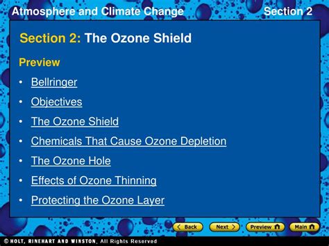 Ozone Shield Section 2 Answer Key