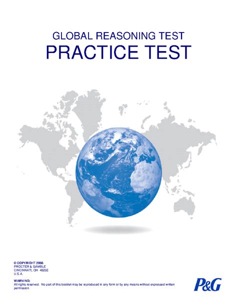 P G Global Reasoning Practice Test Answers