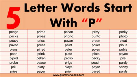 P H Words