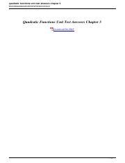 Read P 374 Quadratic Functions Unit Test Answers Chapter 5 