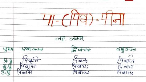 Pa Dhatu Roop