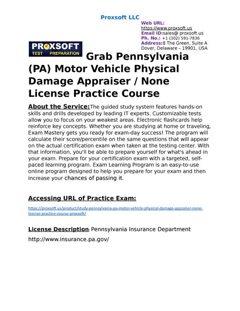 Full Download Pa Motor Vehicle Damage Appraiser 