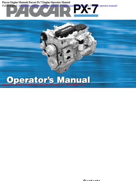 Read Paccar Engine Manual 