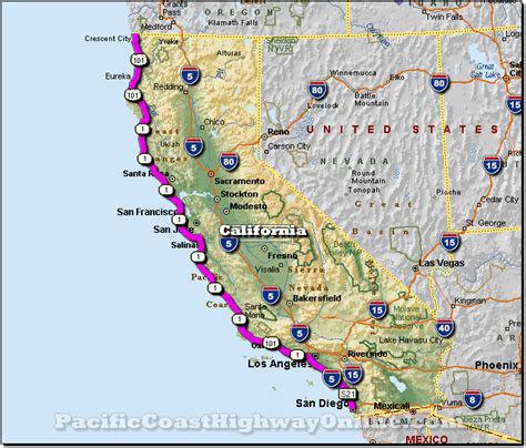 Pacific Coast Highway Map