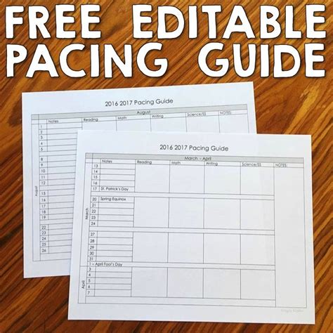 Read Pacing Guide Template To Visual Arts 