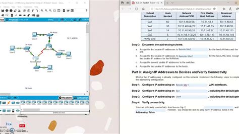 Packet Tracer Addressing Scheme Answer