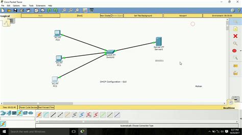 packet tracer configuring dhcp using cisco ios