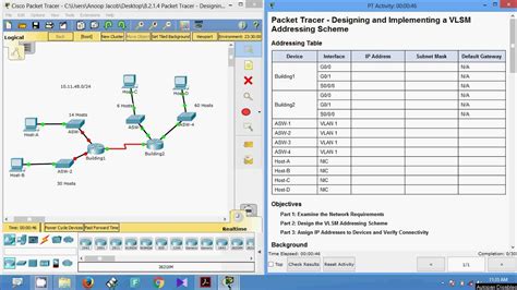 Packet Tracer Designing And Implementing A Vlsm Addressing Scheme