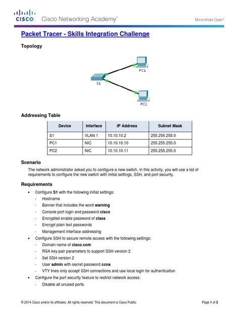 Download Packet Tracer Skills Integration Challenge Solutions File Type Pdf 