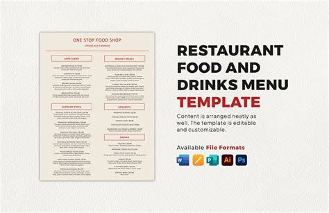 Pages Mac Restaurant Menu Template