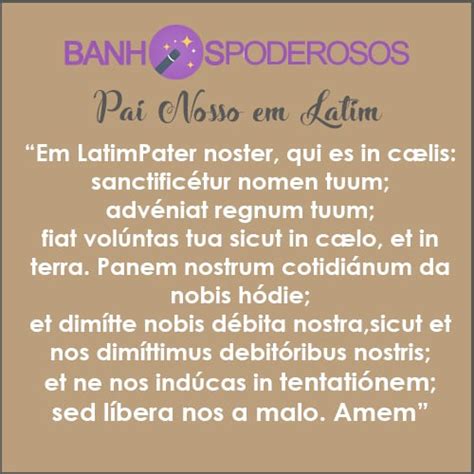 Pai Nosso Em Latim