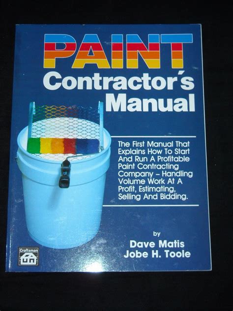 Read Paint Contractors Manual Dave Matis 