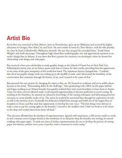 Painters Biography Examples