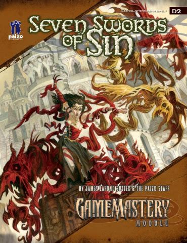 Paizo Com Gamemastery Module D2 Seven Swords Of Sin Ogl