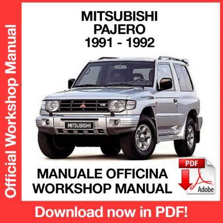 Full Download Pajero 1991 1992 Workshop Manuals File Type Pdf 