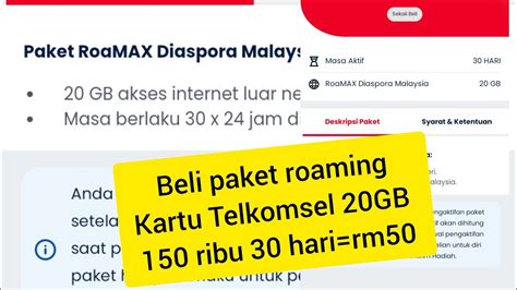 paket telkomsel roaming malaysia
