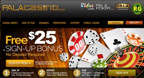 pala online casino bonus code