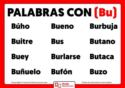 Palabras Con Bu
