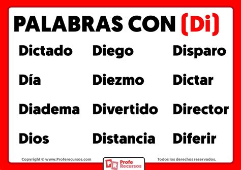 Palabras Con Di