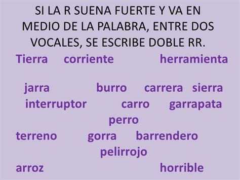 Palabras Con Doble Rr