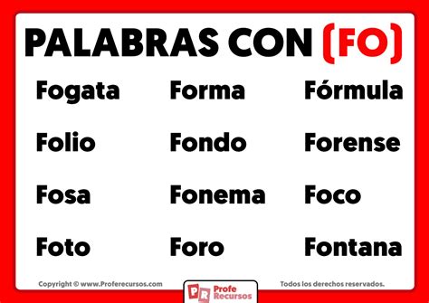 Palabras Con Fo
