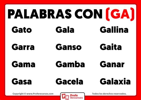 Palabras Con Ga