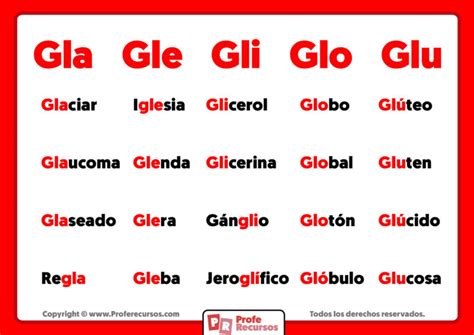 Palabras Con Gla