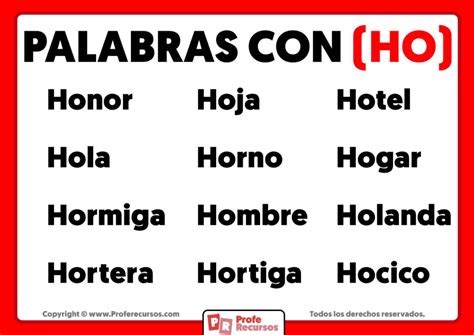 Palabras Con Ho