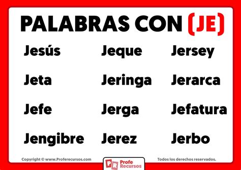 Palabras Con Je