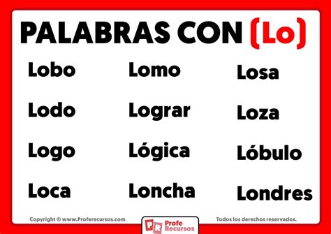 Palabras Con Lo