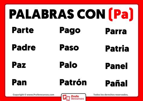 Palabras Con Pa
