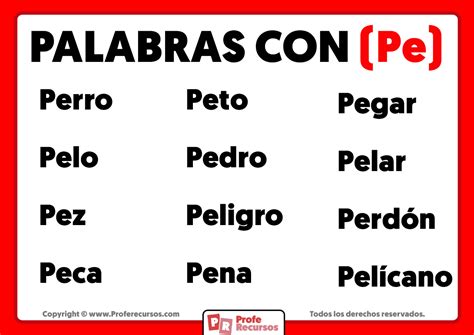 Palabras Con Pe