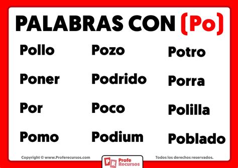 Palabras Con Po