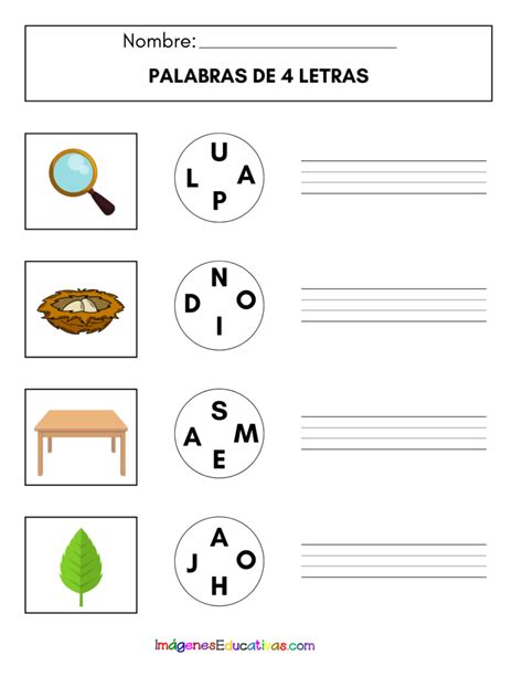 Palabras De 4 Letras