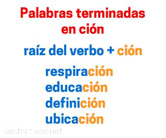 Palabras Terminadas En Cion