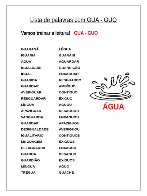 Palavras Com Gua