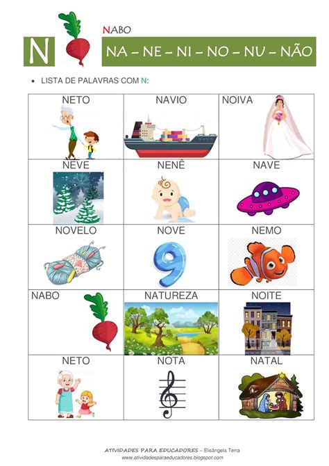 Palavras Com N I