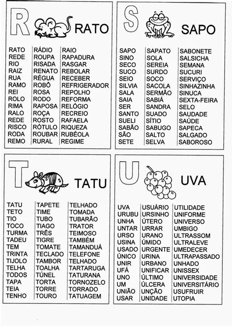 Palavras Com U N