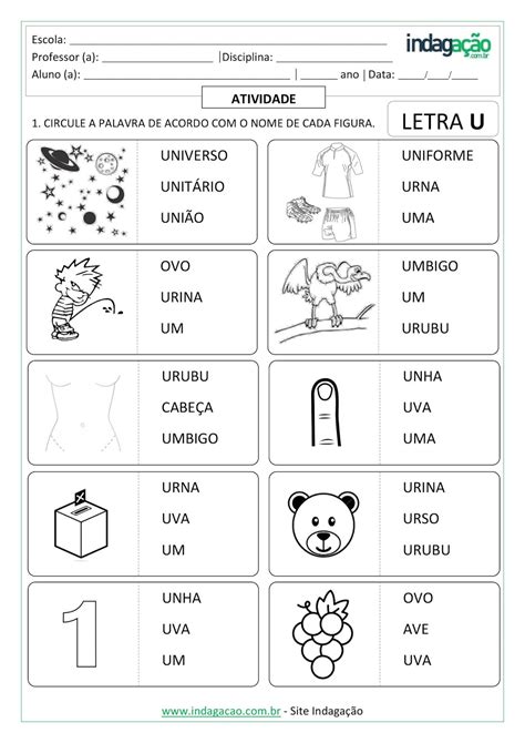 Palavras Que Terminam Com U