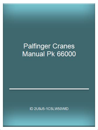 Download Palfinger Cranes Manual Pk 66000 