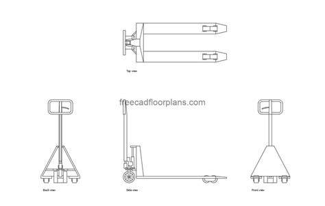 pallet jack cad drawing